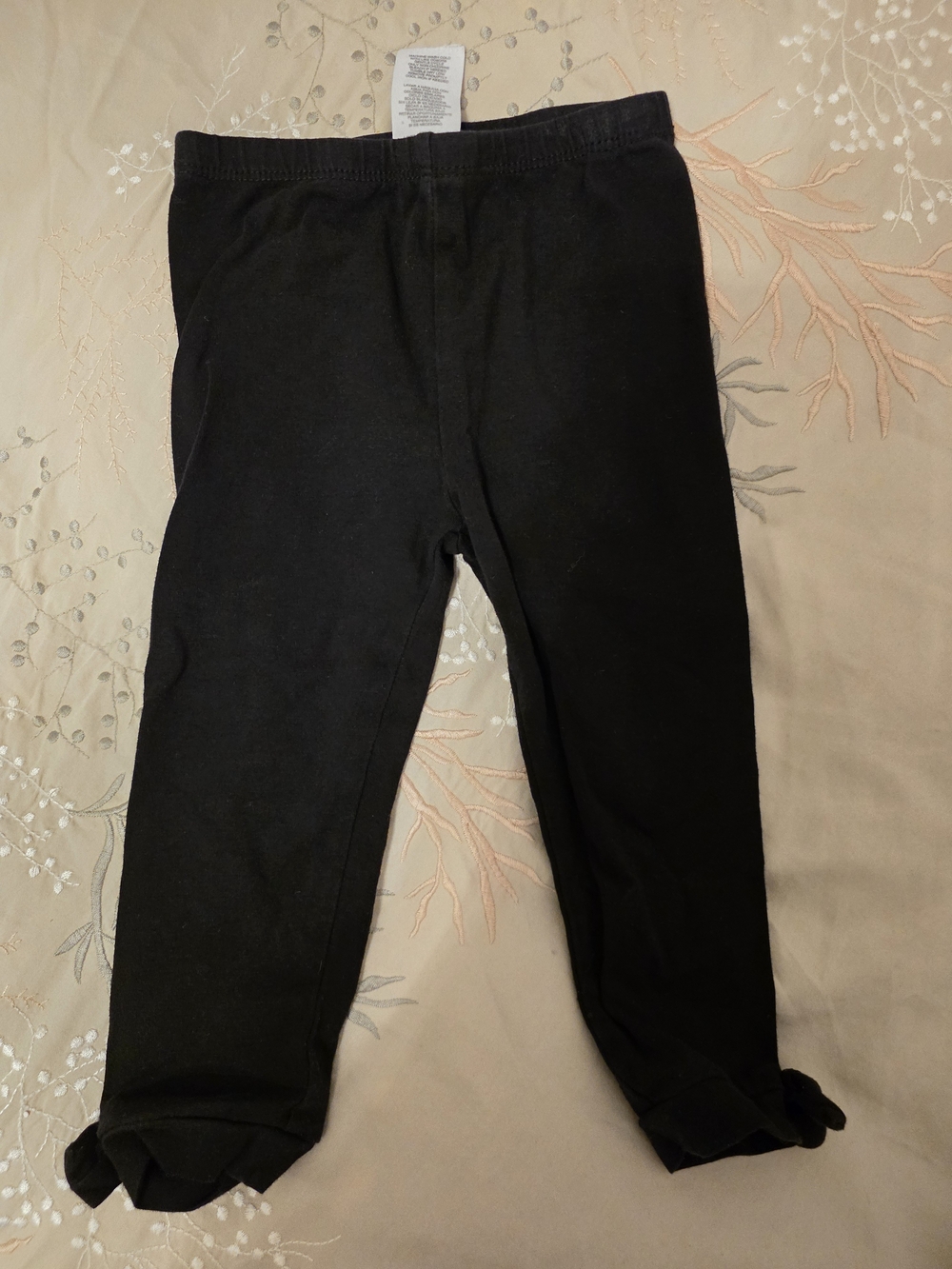 Splendid Black Girls' Leggings with Knotted Hem